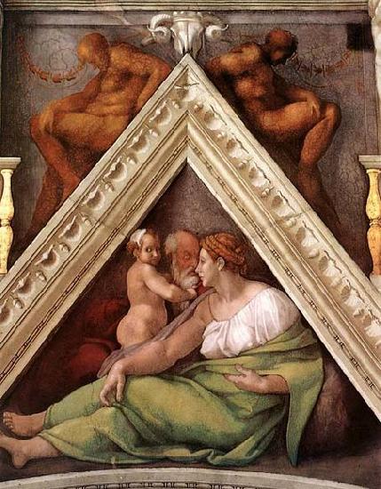 Michelangelo Buonarroti Ancestors of Christ oil painting image